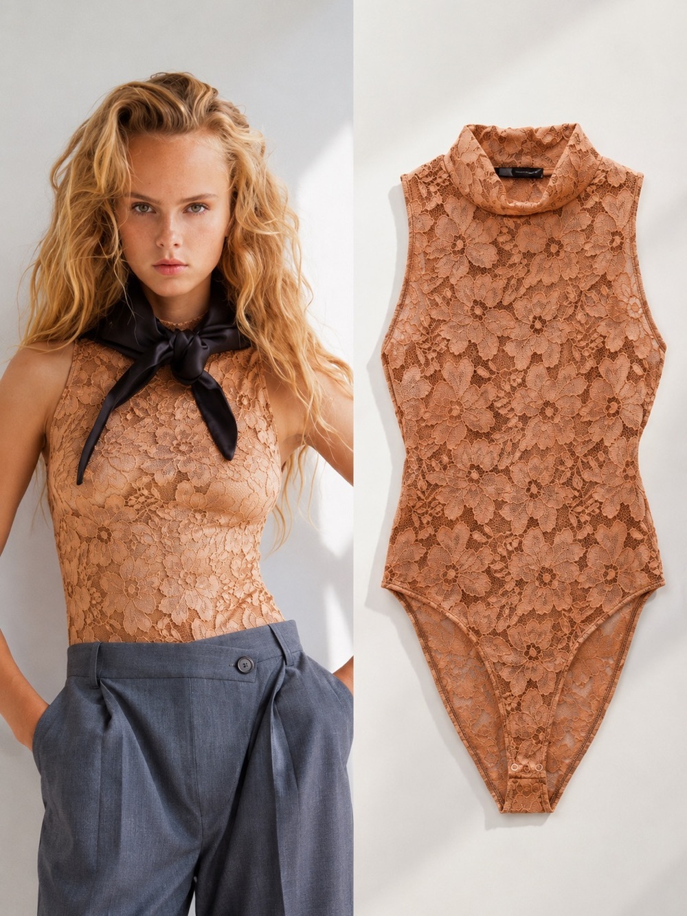 NEW ZARA BLOGGER FAV LACE BODYSUiT SIZE S 
🚨NO DISCOUNT